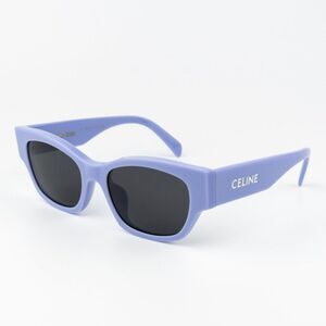 NEW Celine CL40197U 78A MONOCHROMS Shiny Lilac Smoke Unisex Cat Eye Sunglasses